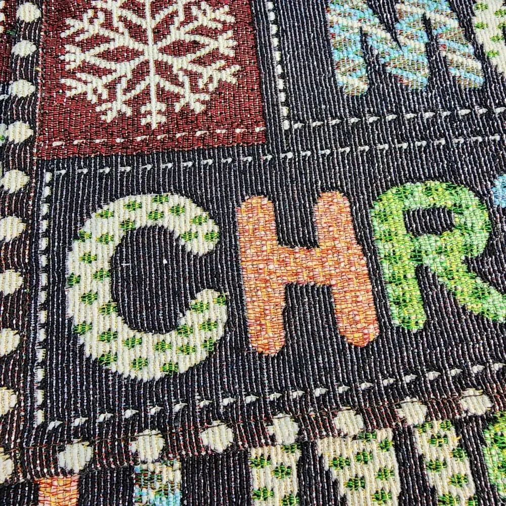 Merry Christmas Set Of 4 Tapestry Kitchen Dining Table Placemats 18x12 Sparkles